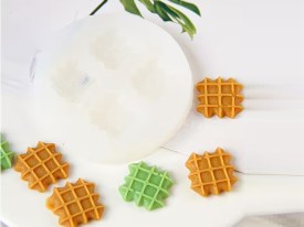 Molde silicona 4 obleas cuadradas chicas